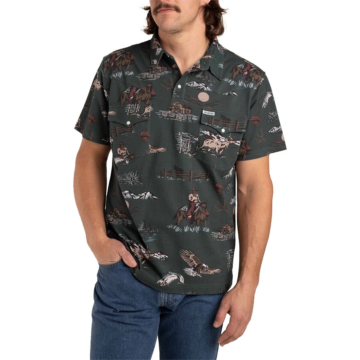 Sendero Provisions Co. Sendero Provisions Co. Cantina Polo Shirt - Men's Sky Grande, XL
