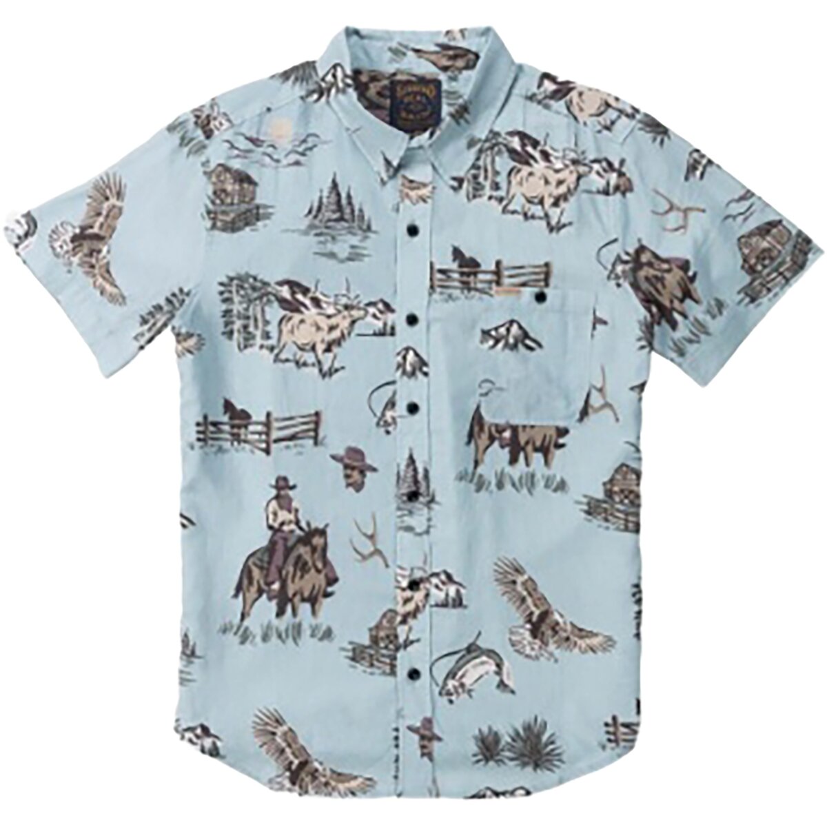 Sendero Provisions Co. Sendero Provisions Co. City Slicker Button Up Short-Sleeve Shirt - Men's Alondra/Cream/Green, M