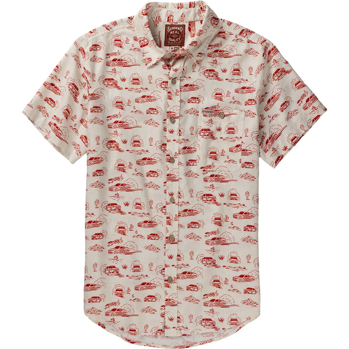 Sendero Provisions Co. City Slicker Button Up Short-Sleeve Shirt - Men's White, L