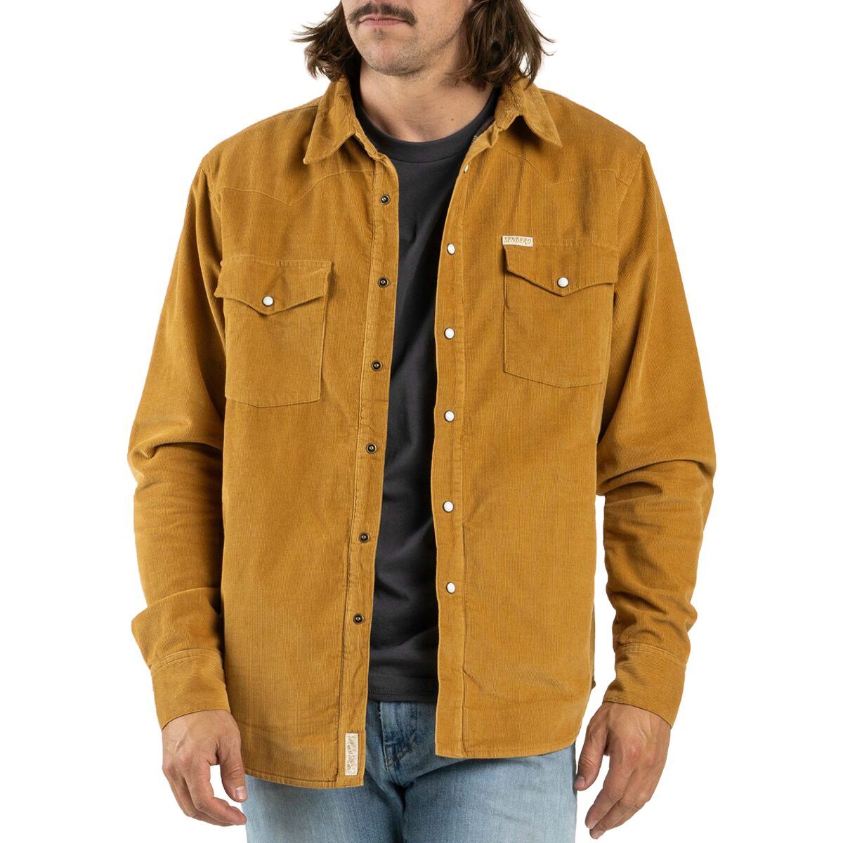 Image of Sendero Provisions Co. Desperado Shacket - Men's Old Gold, L