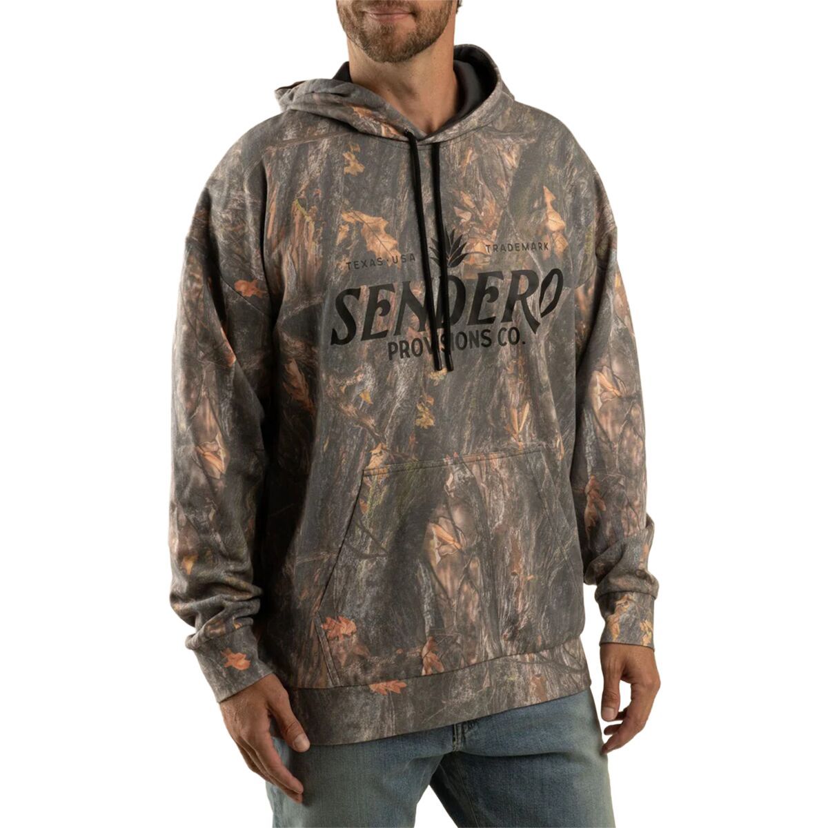 Image of Sendero Provisions Co. Logo Hoodie Will Tree Camo, L
