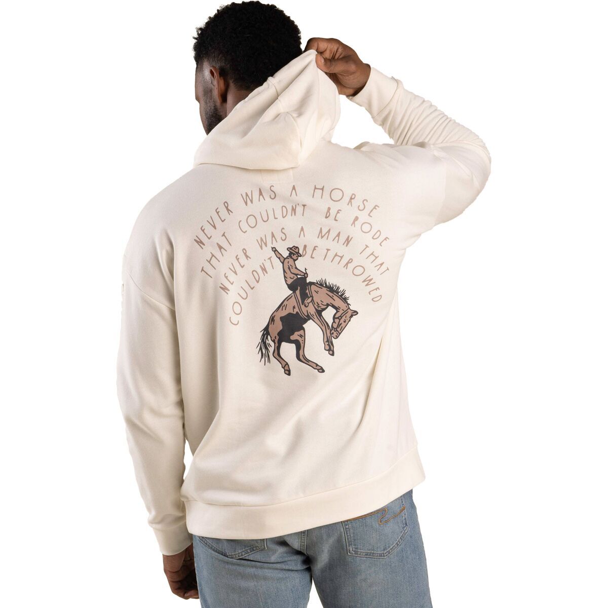 Image of Sendero Provisions Co. Never Was A Horse Hoodie Vintage White, XL