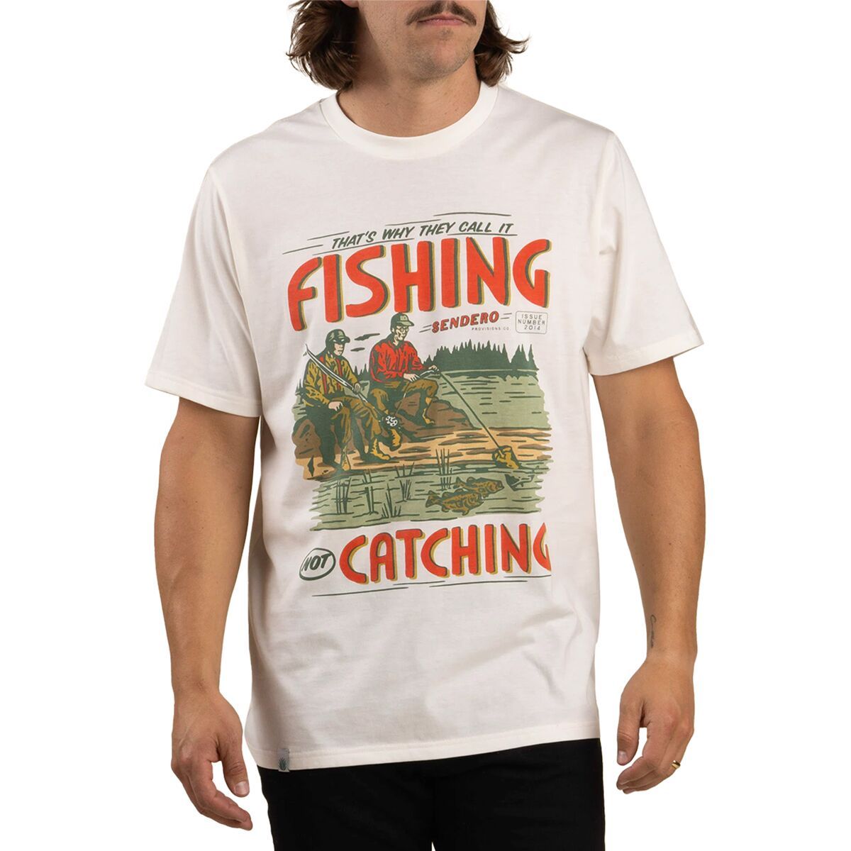 Image of Sendero Provisions Co. Not Catching T-Shirt Vintage White, S