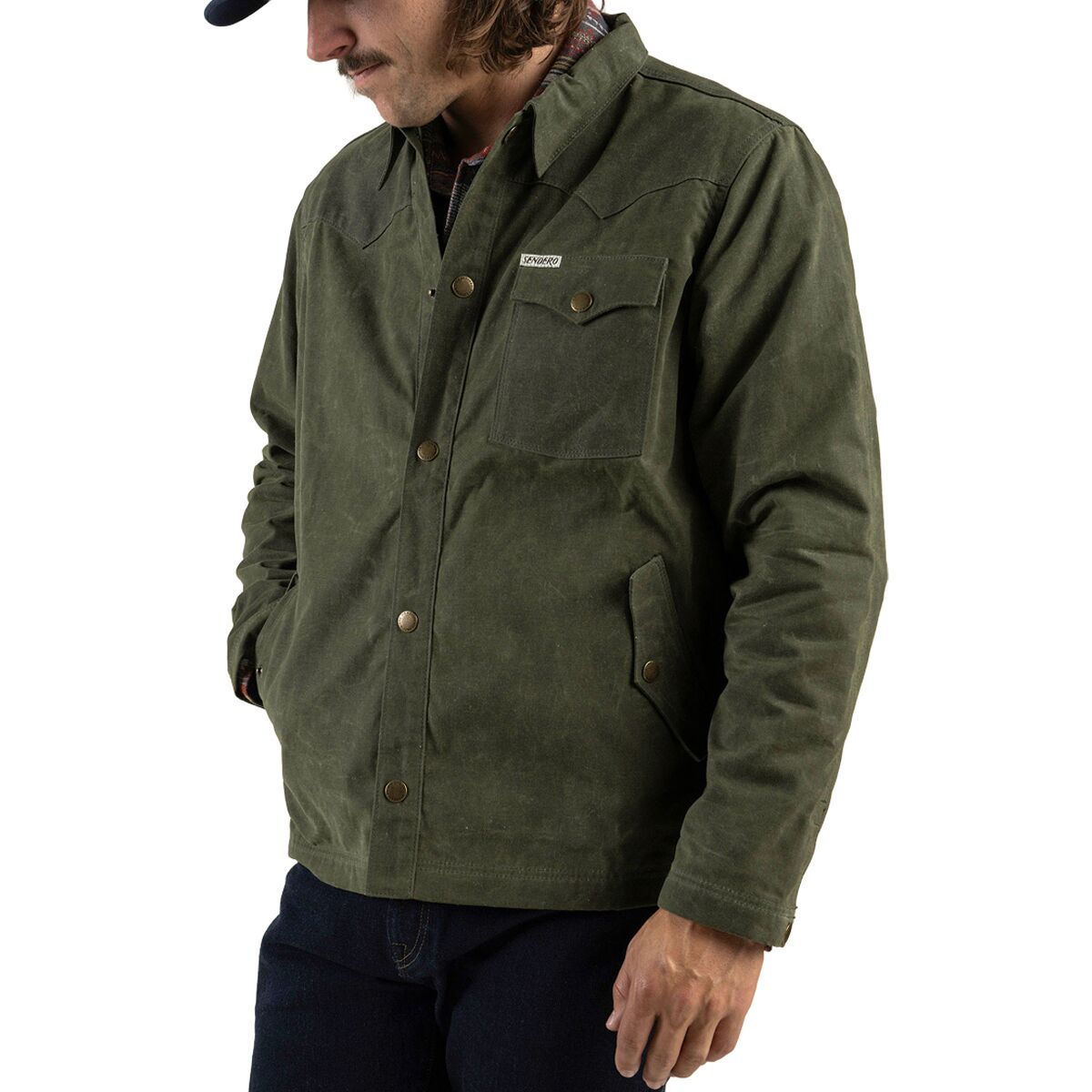 Image of Sendero Provisions Co. Rancho Waxed Jacket - Men's Badlands Sage, XL