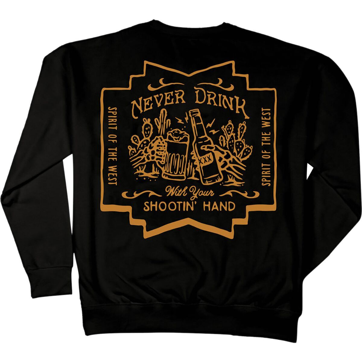 Sendero Provisions Co. Shootin' Hand AiSalud Sweatshirt Black/Gold, L