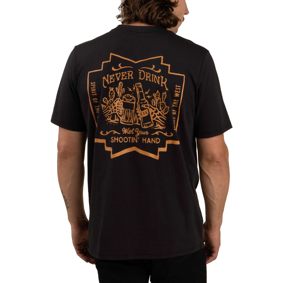 Image of Sendero Provisions Co. Shootin' Hand Salud T-Shirt Black, S