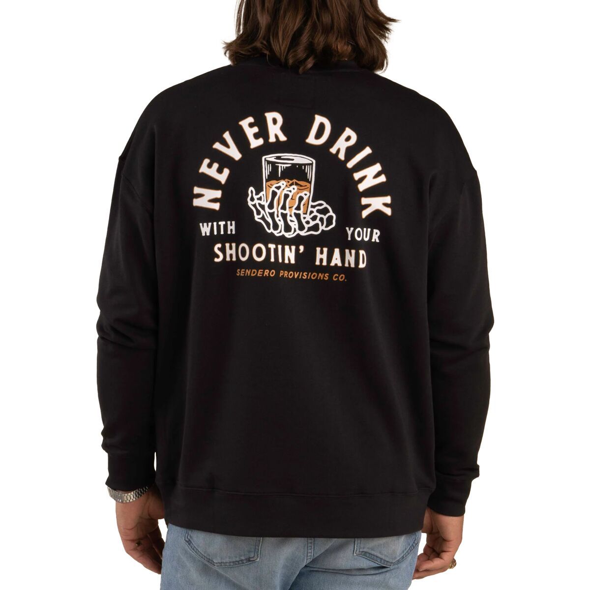 Image of Sendero Provisions Co. Shootin' Hand Sweatshirt Black, XXL