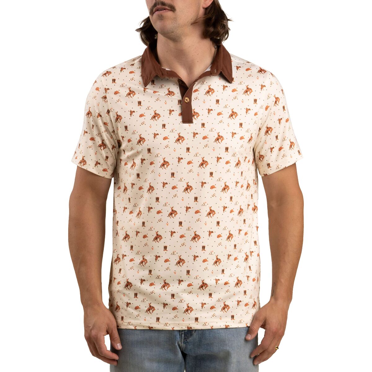Sendero Provisions Co. Sendero Provisions Co. High Noon Performance Polo Shirt - Men's Bronc Rider, S