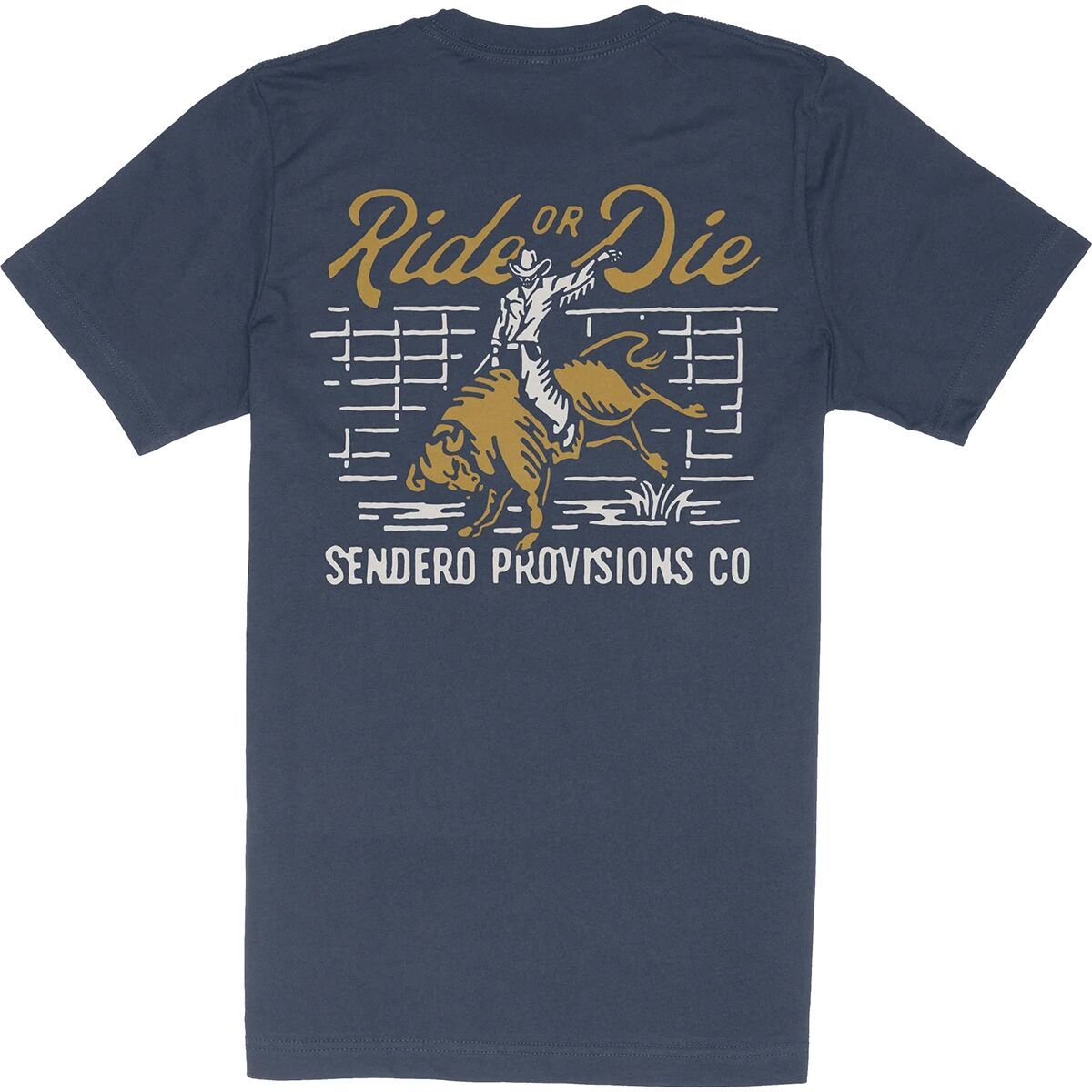 Image of Sendero Provisions Co. Ride Or Die T-Shirt Navy, S