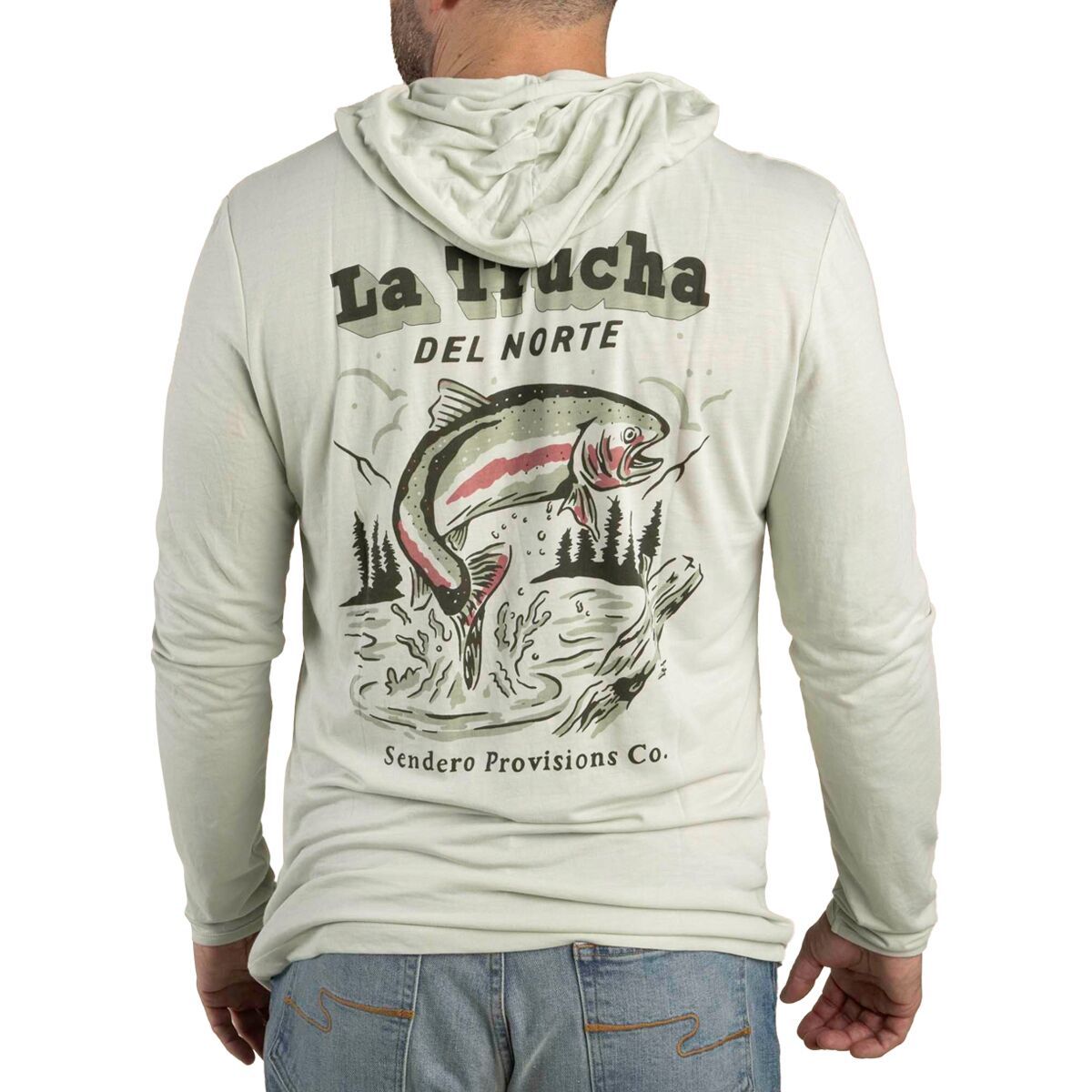 Image of Sendero Provisions Co. Yucatan Hoodie - Men's Flats Green/Del Norte Print, M