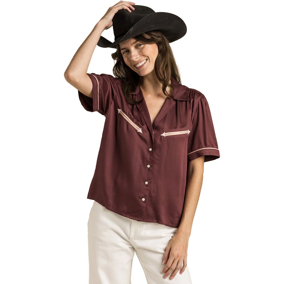 Sendero Provisions Co. Sendero Provisions Co. Cheyenne Western Blouse - Women's Zinfandel, L