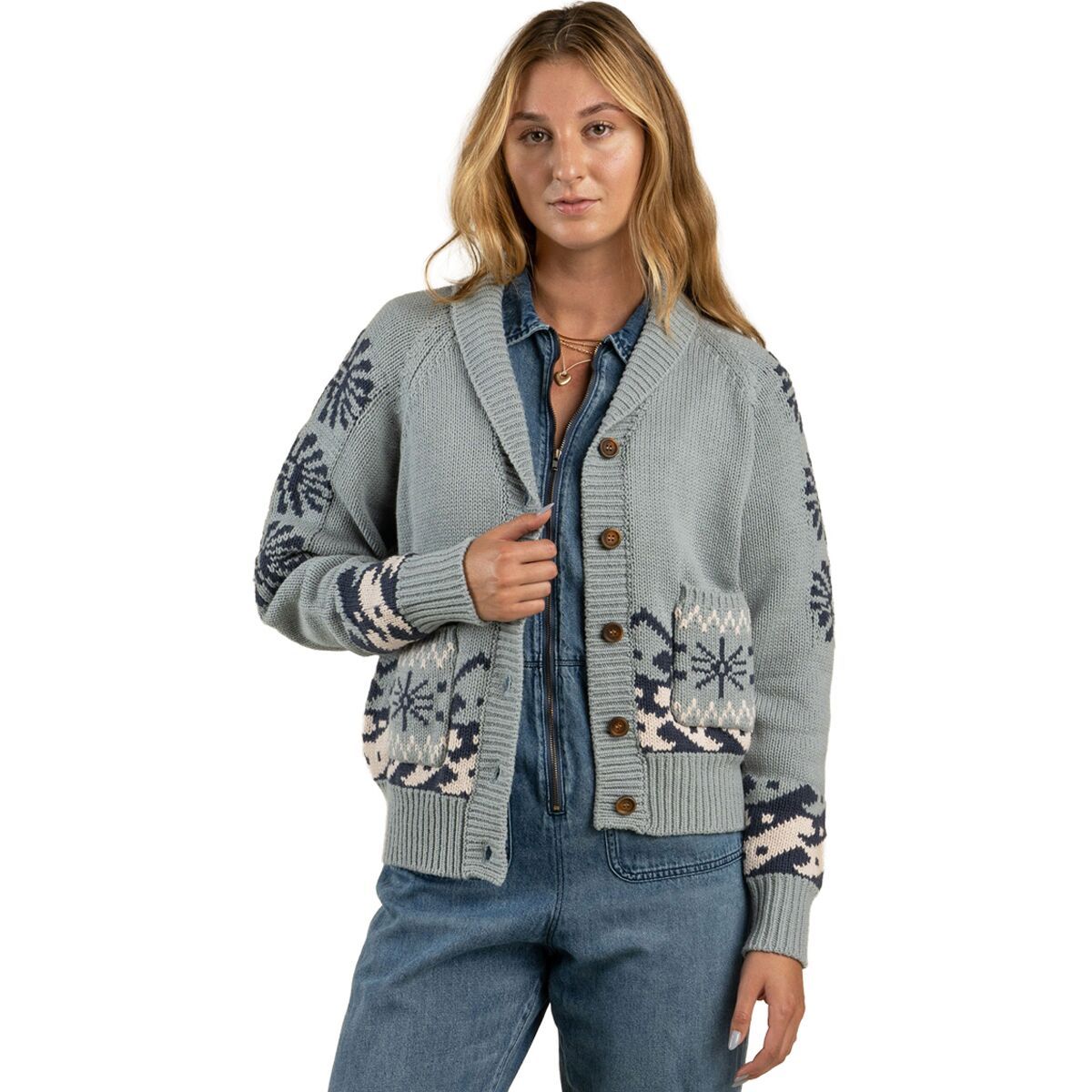 Image of Sendero Provisions Co. Cimarron Cardigan - Women's Eastern Sky, L