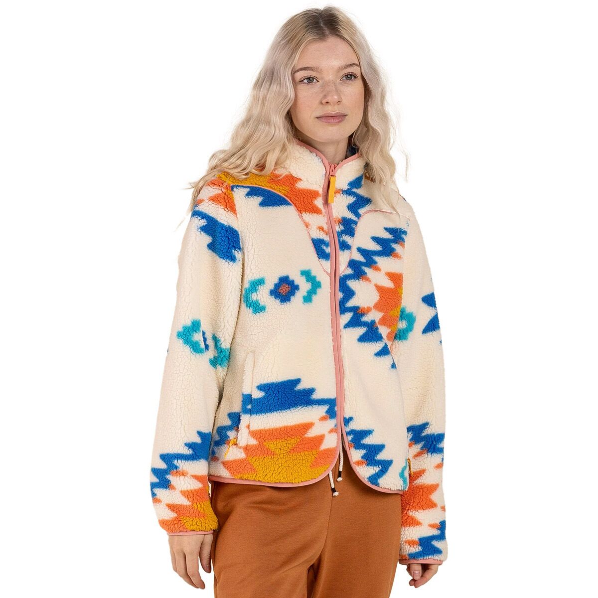 Sendero Provisions Co. Sendero Provisions Co. Sedona Fleece - Women's Vintage White/Sante Fe Print, XL