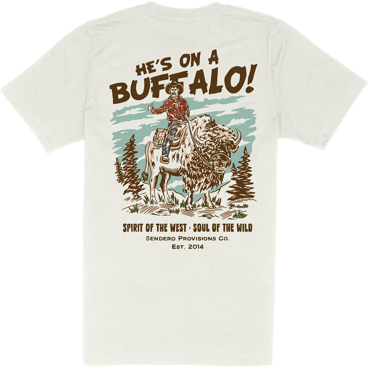 Image of Sendero Provisions Co. Buffalo T-Shirt Vintage White, S