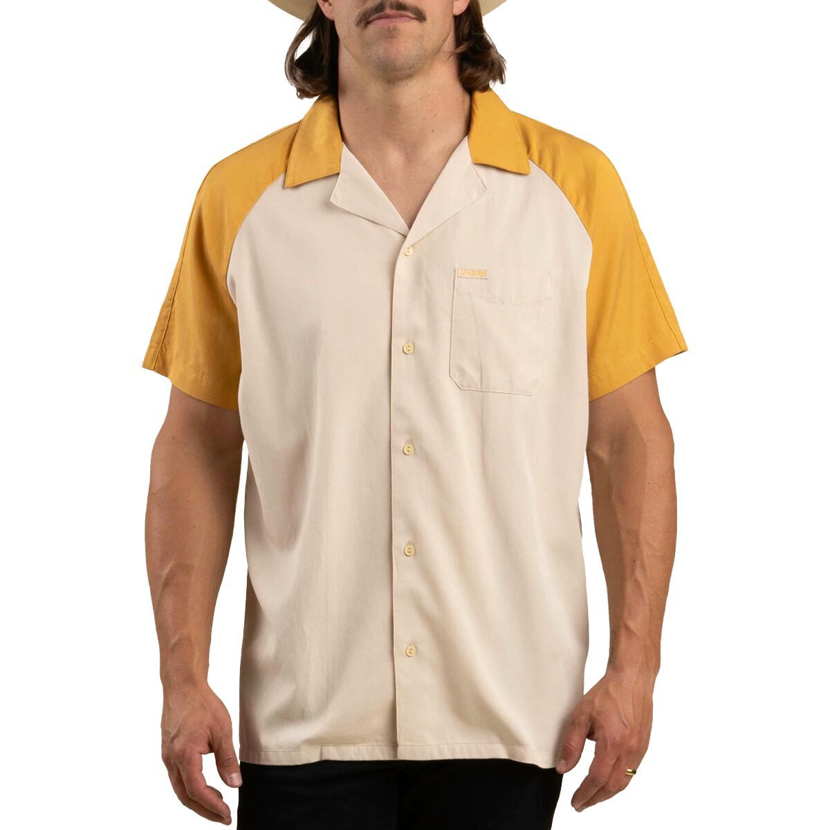 Image of Sendero Provisions Co. Saloon Short-Sleeve Shirt - Men's Sendero Speedway/Yellow, S
