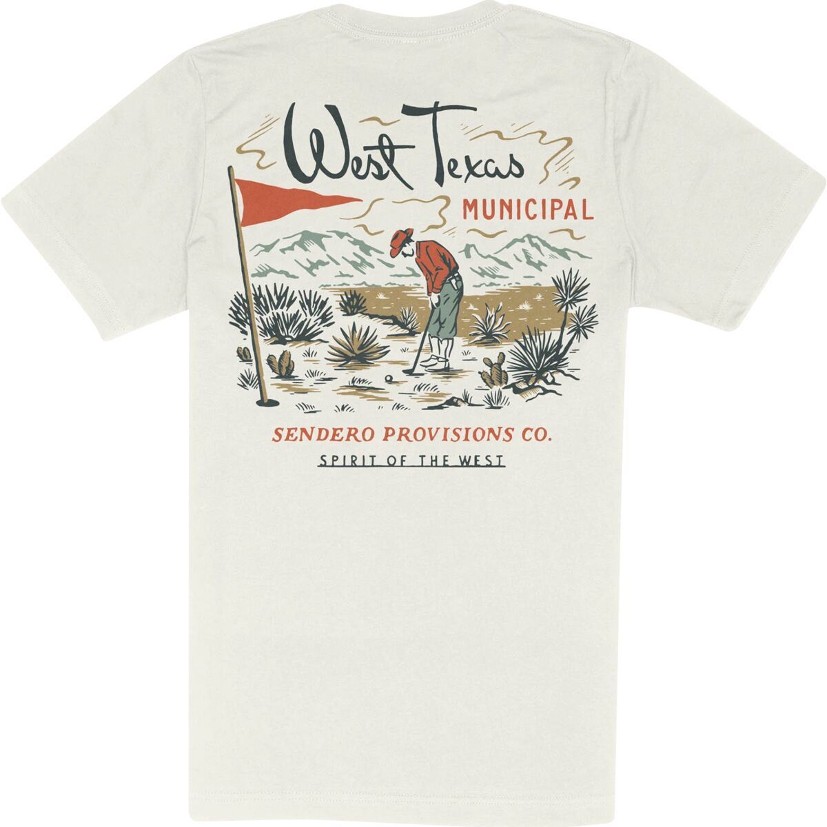 Image of Sendero Provisions Co. West Texas Municipal T-Shirt Vintage White, L