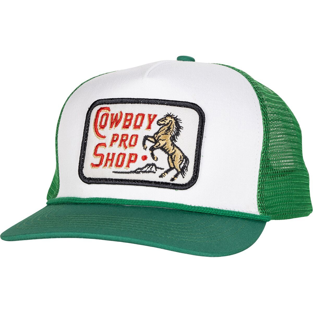 Image of Sendero Provisions Co. Cowboy Pro Shop Hat White/Green, One Size