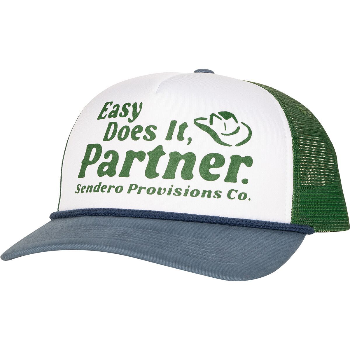 Image of Sendero Provisions Co. Easy Does It Hat White/Green, One Size