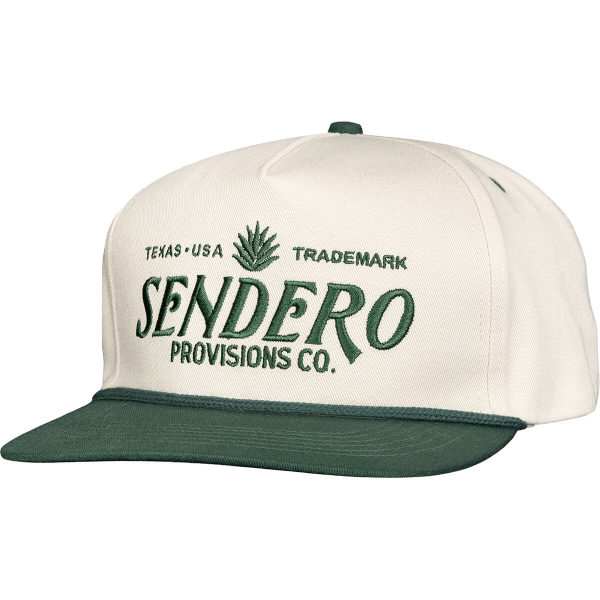 Image of Sendero Provisions Co. Logo Hat Cream/Green, One Size