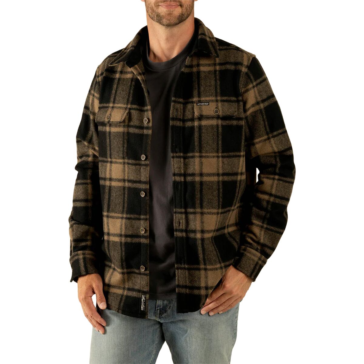 Sendero Provisions Co. Sendero Provisions Co. Pinedale Flannel Shirt - Men's Tan/Black, M