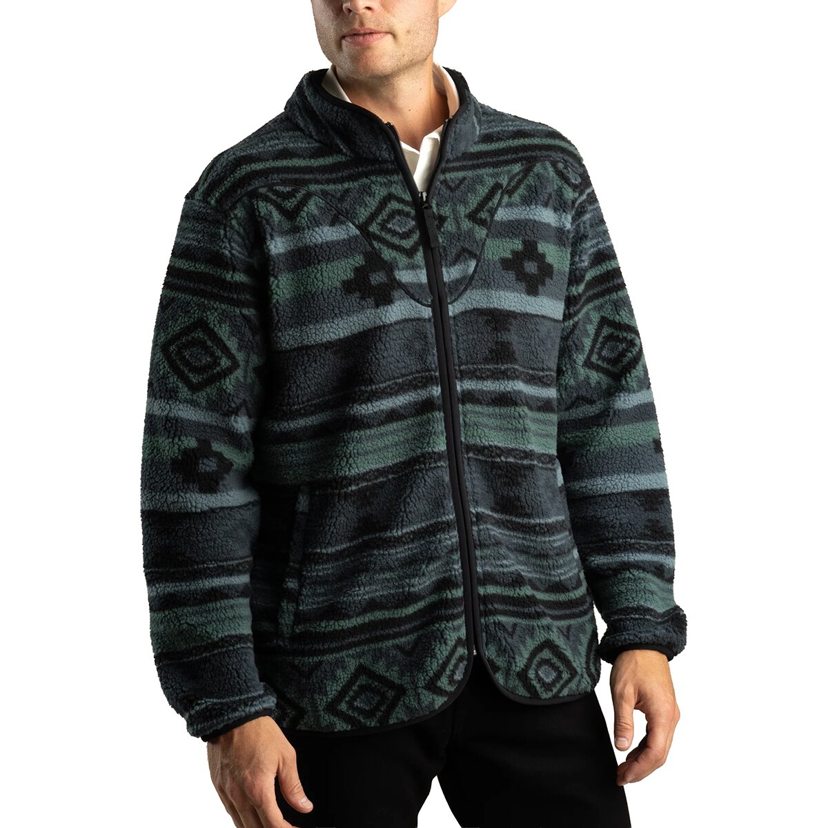 Image of Sendero Provisions Co. Sedona Fleece Jacket - Men's Fronteriza/Dusk, M
