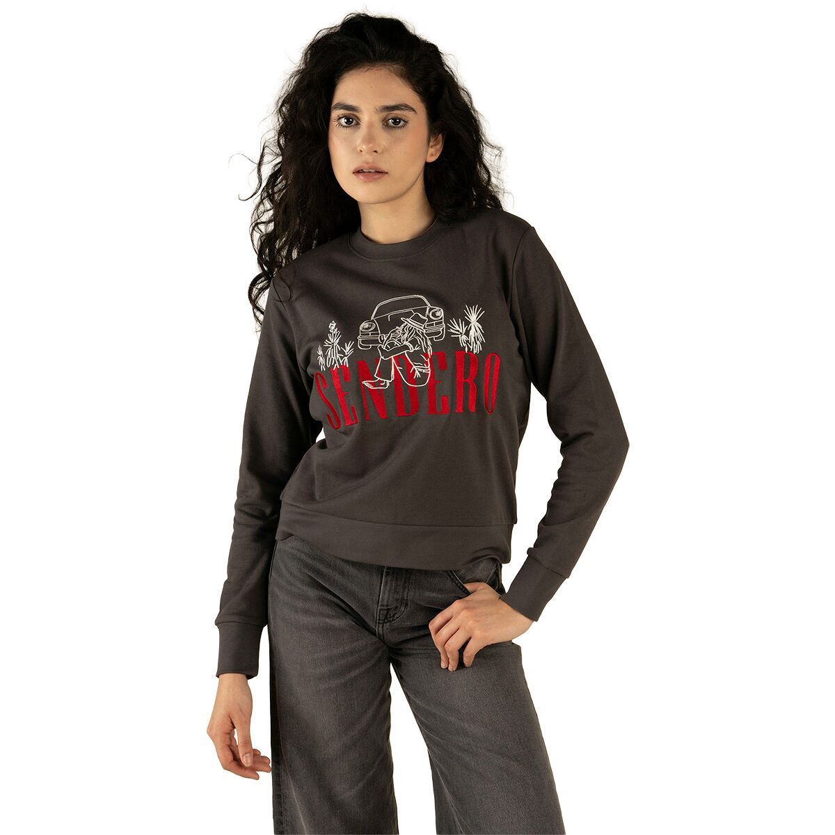 Image of Sendero Provisions Co. Desert Drifter Sweatshirt - Women's Vintage Black, XL