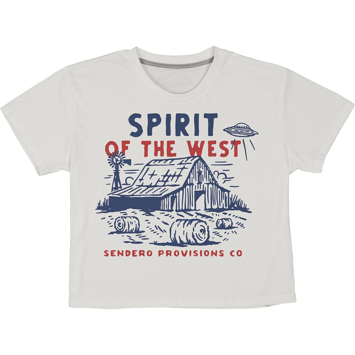 Image of Sendero Provisions Co. High Plains Crop T-Shirt - Women's Vintage White, M