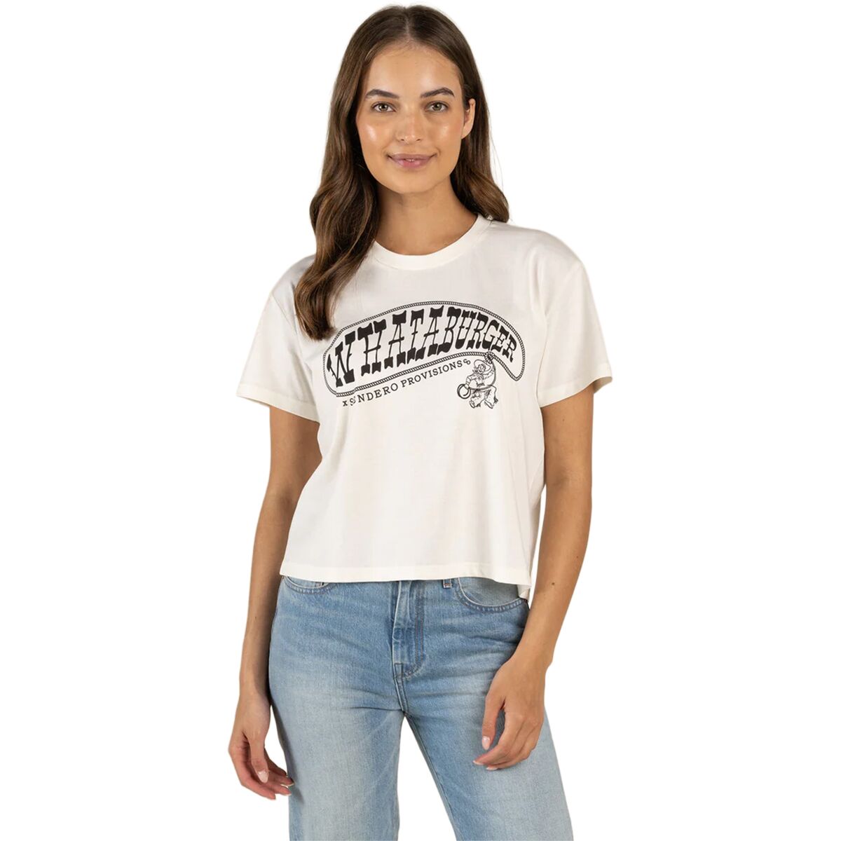 Sendero Provisions Co. Sendero Provisions Co. WhataRopin' Crop T-Shirt - Women's Vintage White, S