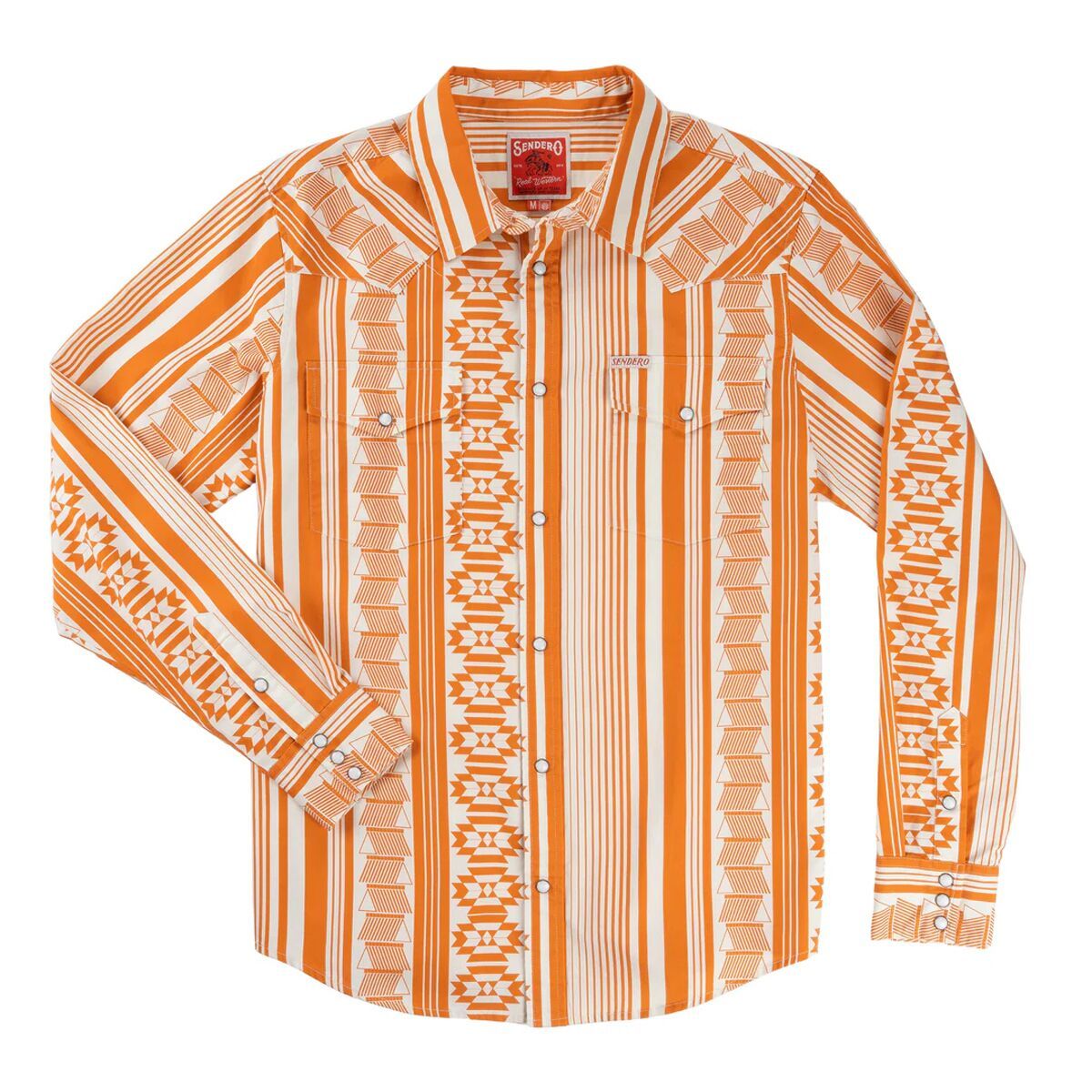 Image of Sendero Provisions Co. x Whataburger The Wyatt Pearl Snap Shirt Whataburger Stripe, XL