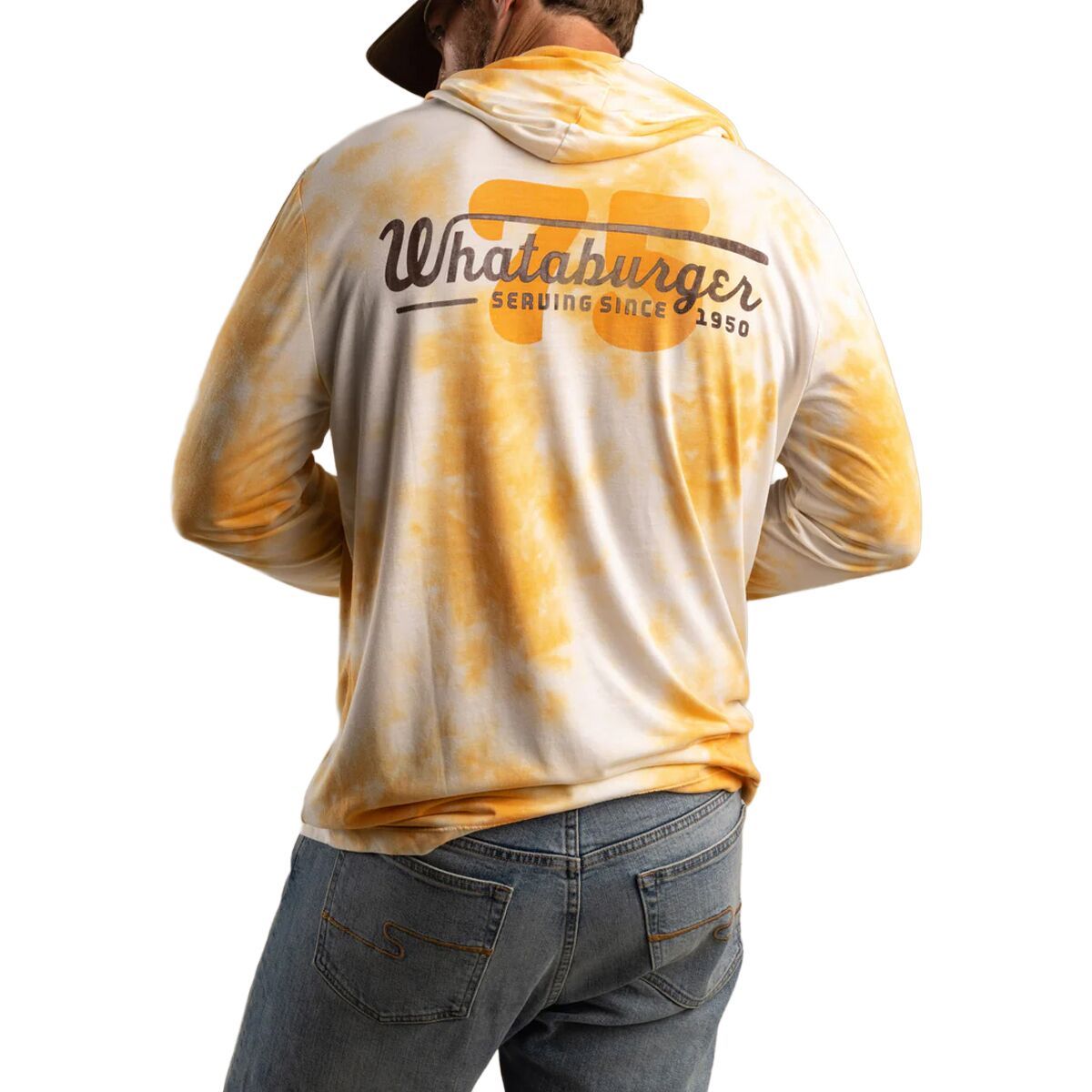 Image of Sendero Provisions Co. x Whataburger Yucatan Hoodie Tech Shirt Tie Dye, M