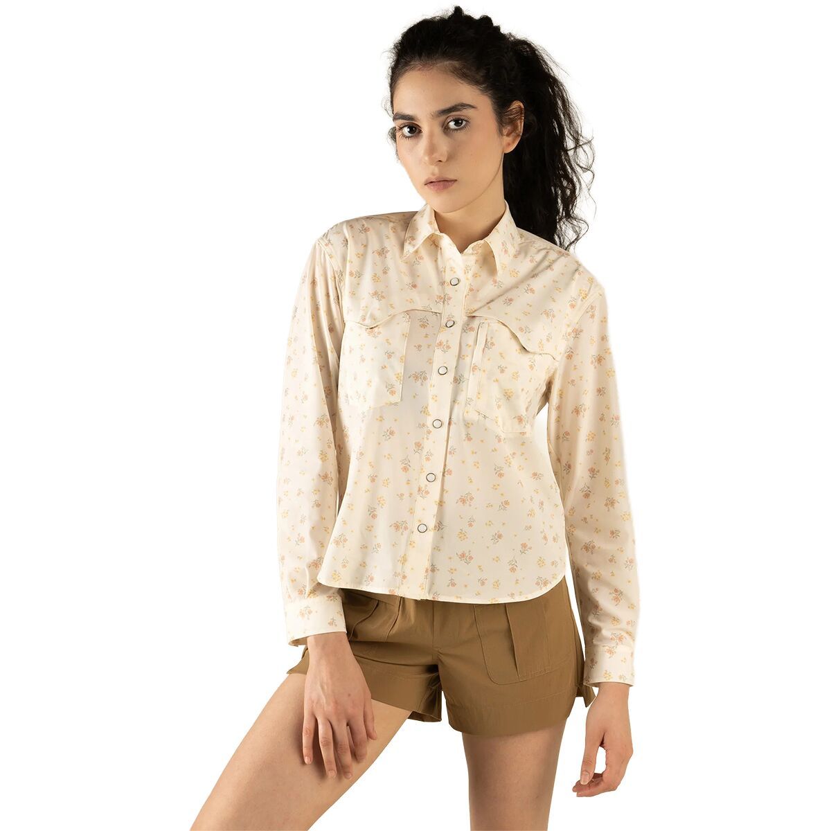 Image of Sendero Provisions Co. Confluence Tech Long-Sleeve Shirt - Women's Dustbloom/Antique White, L