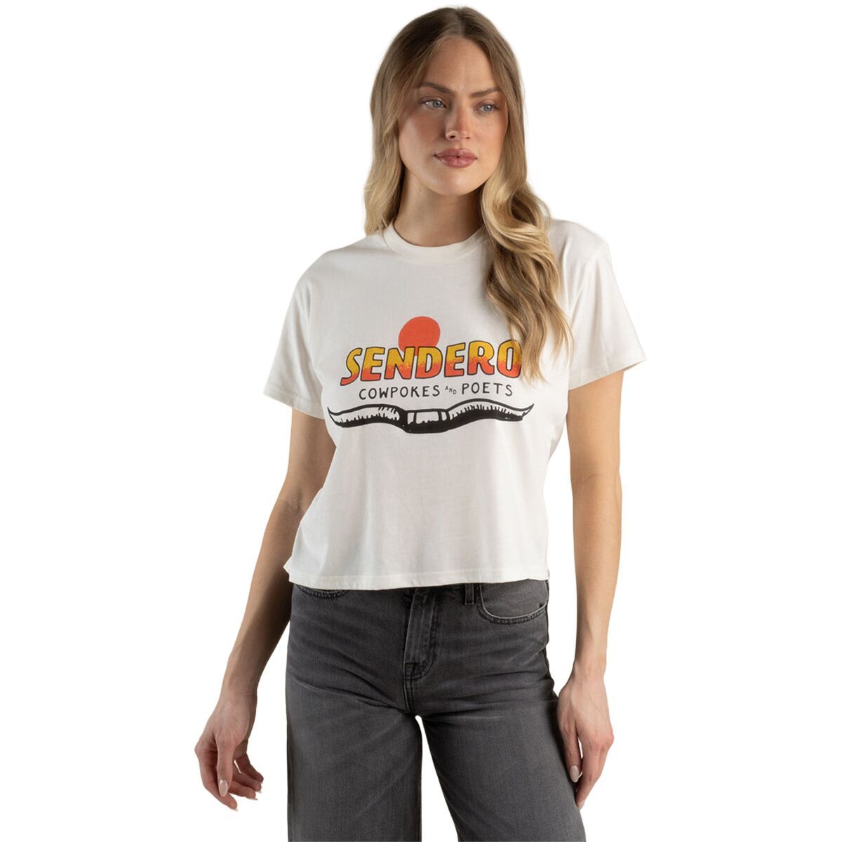 Image of Sendero Provisions Co. Cowpokes and Poets Boxy T-Shirt - Women's Vintage White, L