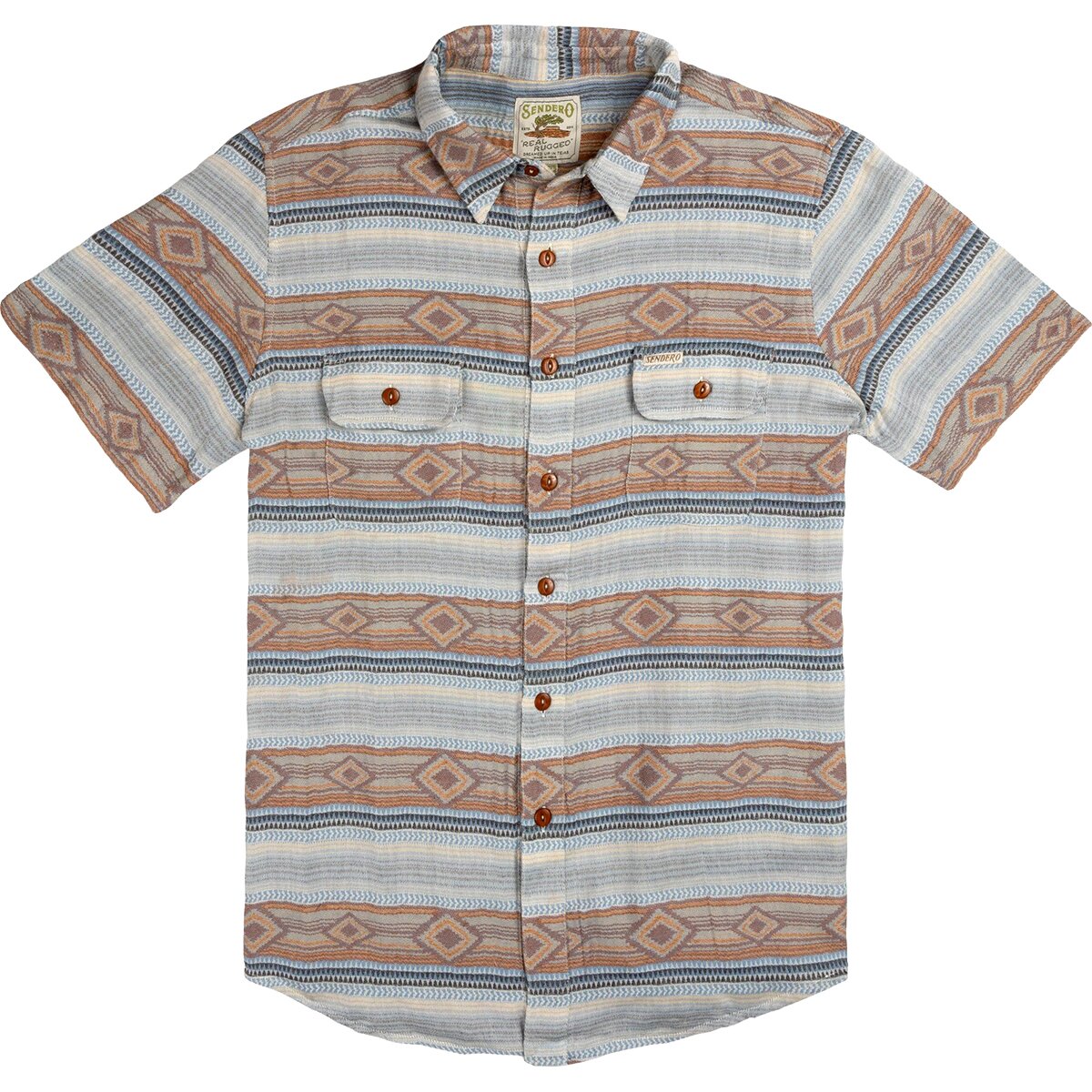 Sendero Provisions Co. Sendero Provisions Co. Boquillas Short-Sleeve Shirt - Men's Wildrose Paisley/Gold, XXL