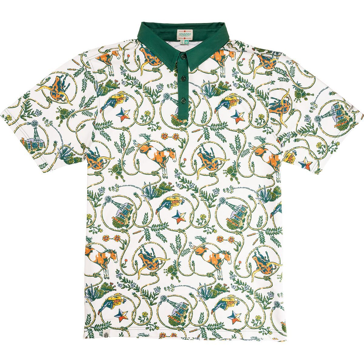 Image of Sendero Provisions Co. High Noon Performance Polo - Men's Rope Print, L