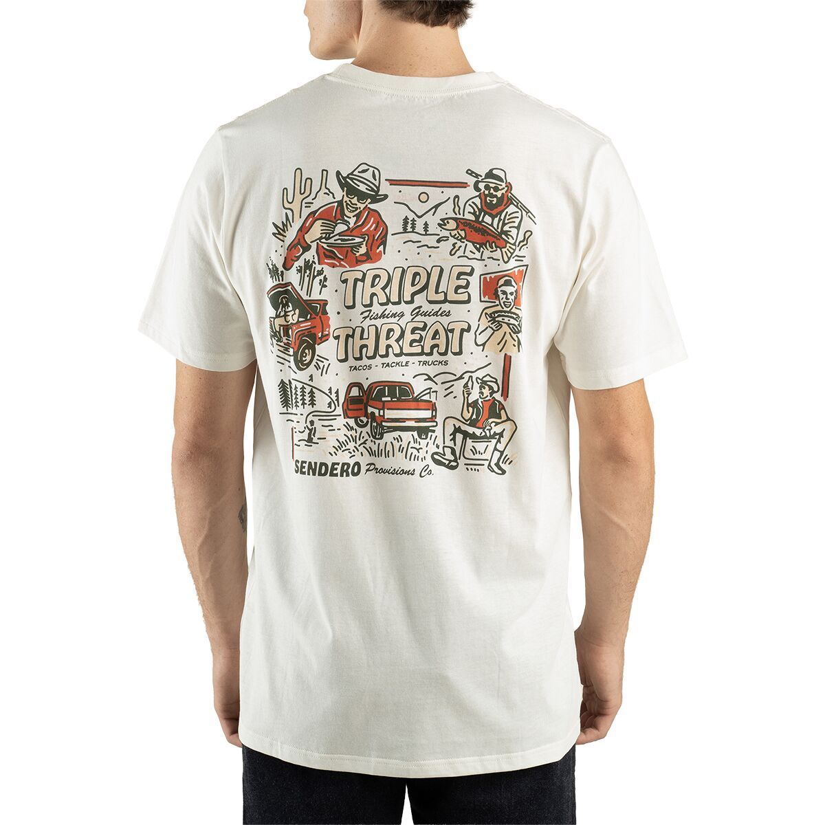 Image of Sendero Provisions Co. Triple Threat T-Shirt Vintage White, L