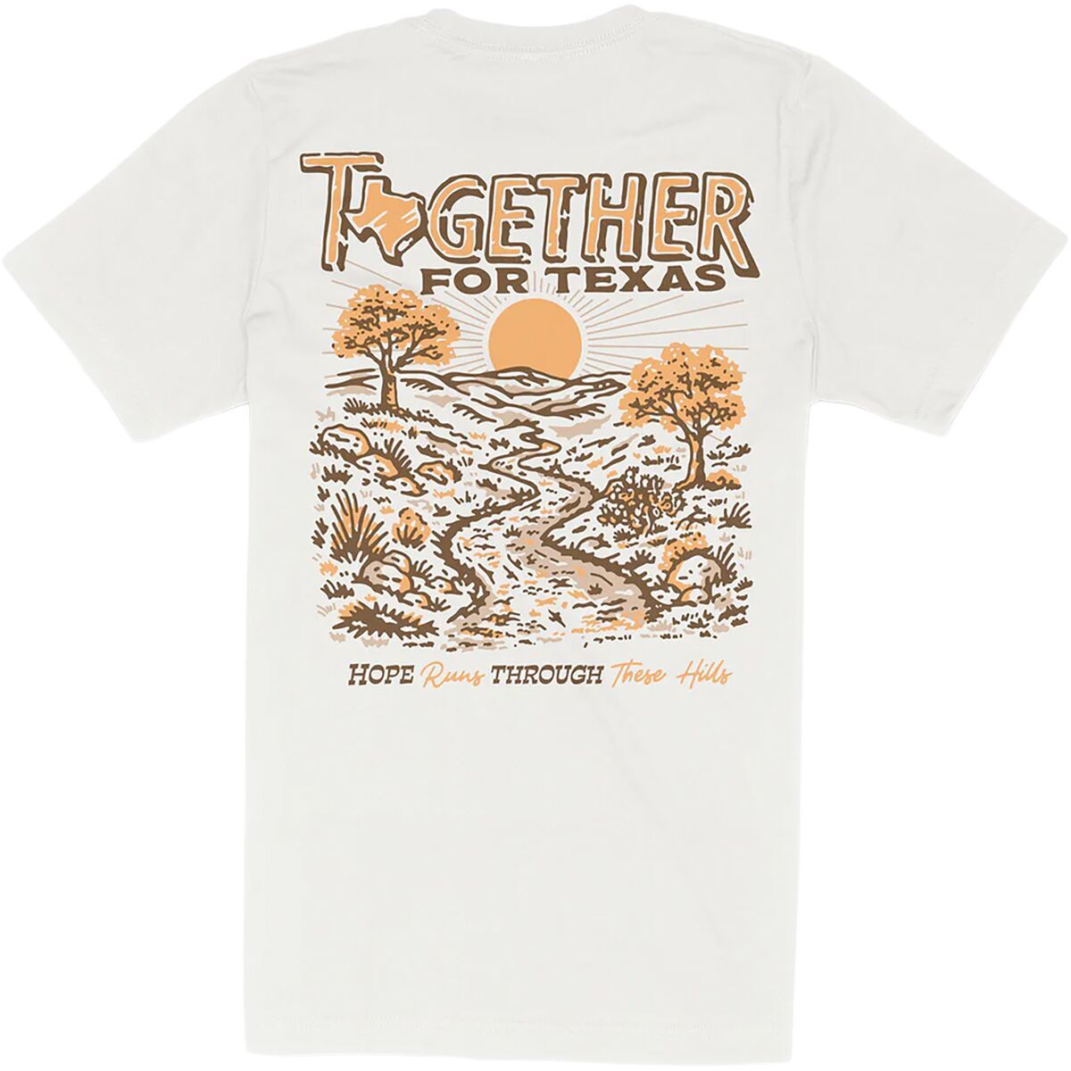 Sendero Provisions Co. Together for Texas T-Shirt Vintage White, L