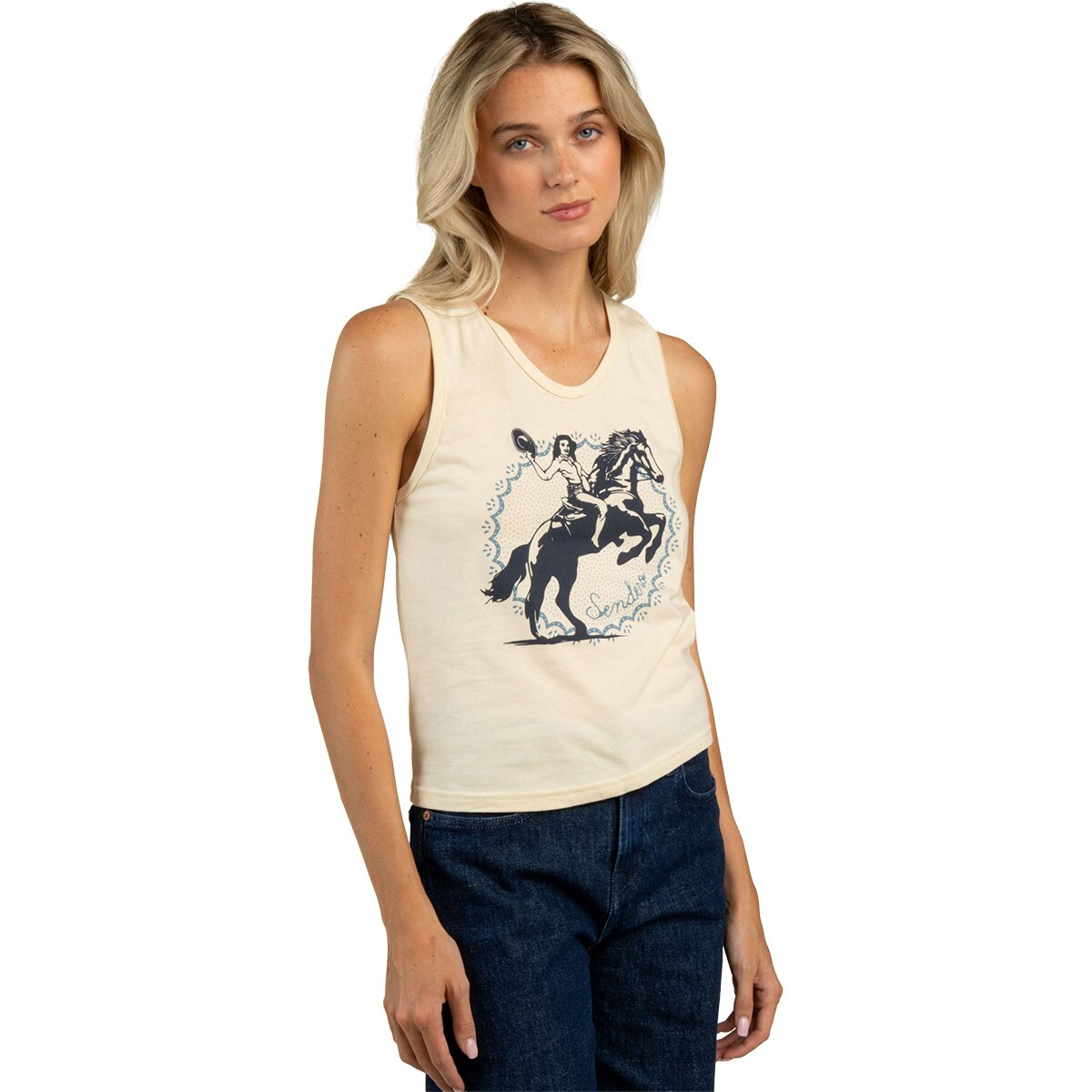 Sendero Provisions Co. Sendero Provisions Co. Palomino Tank Top - Women's Cream, XL
