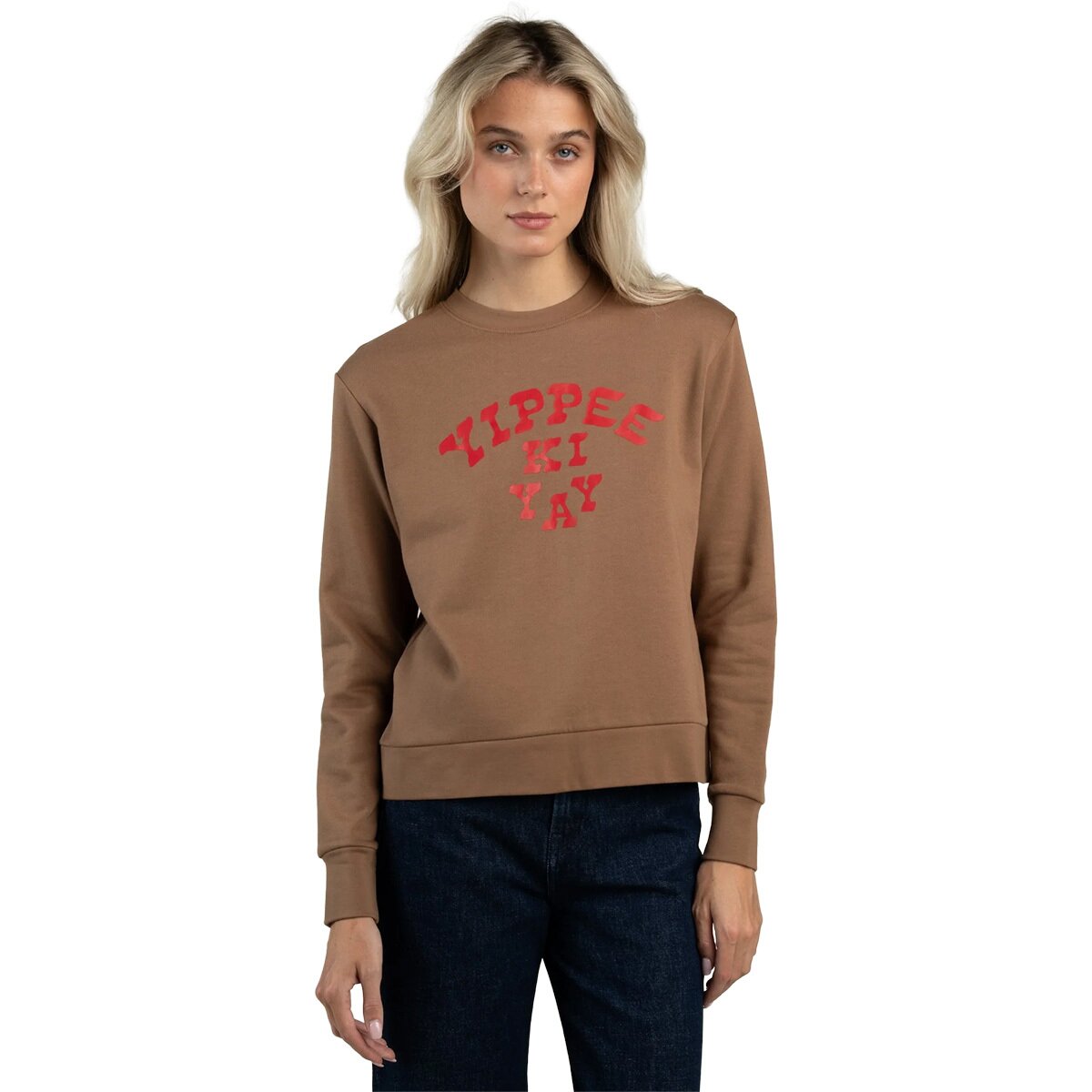 Image of Sendero Provisions Co. Yippee Ki Yay Sweatshirt - Women's Light Brown, XL
