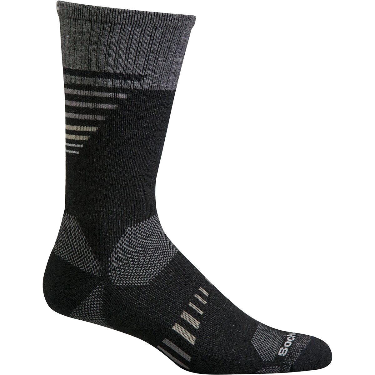 Image of Sockwell Ascend II Crew Sock - Men's Black, L/XL