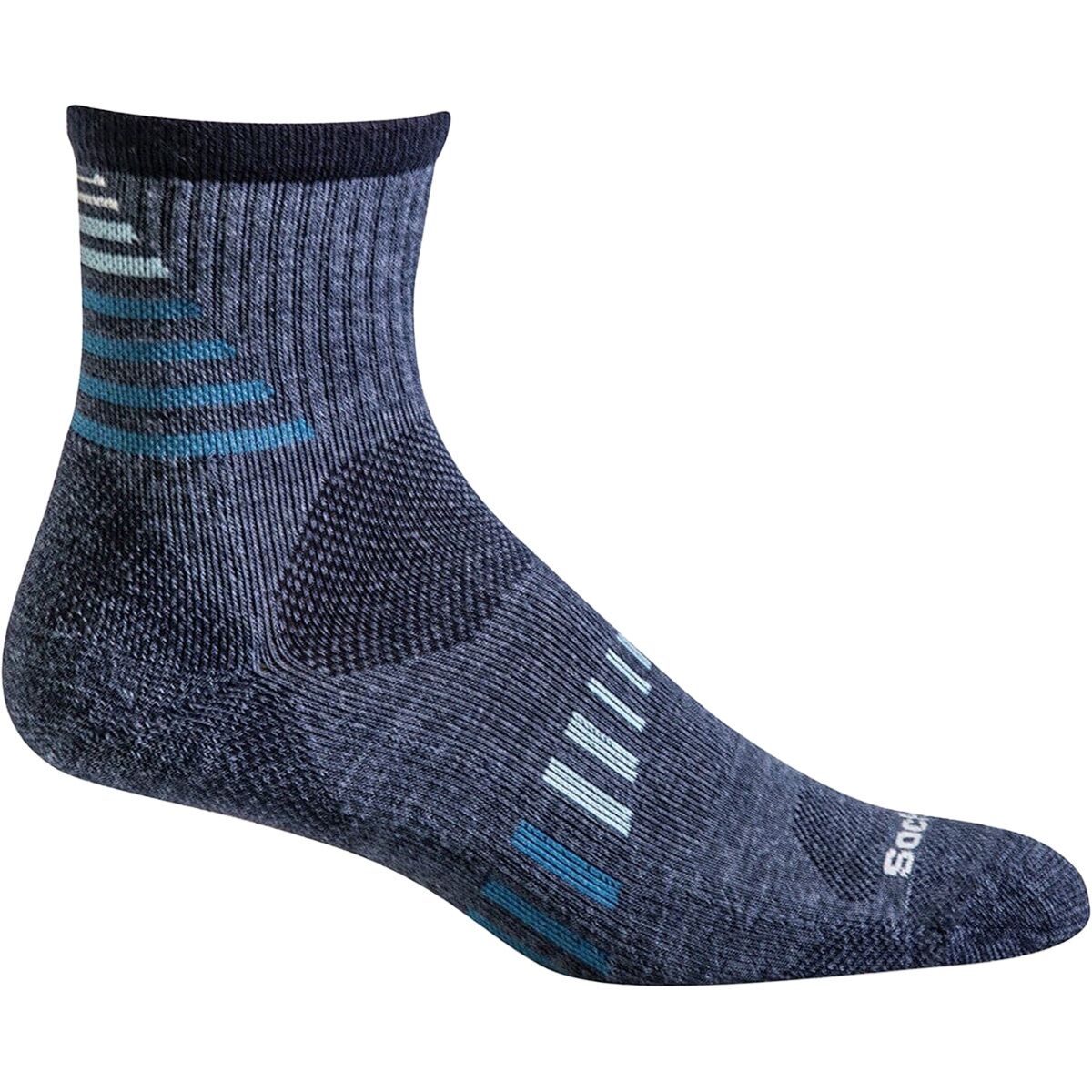 Image of Sockwell Ascend II Quarter Sock - Men's Denim, M/L