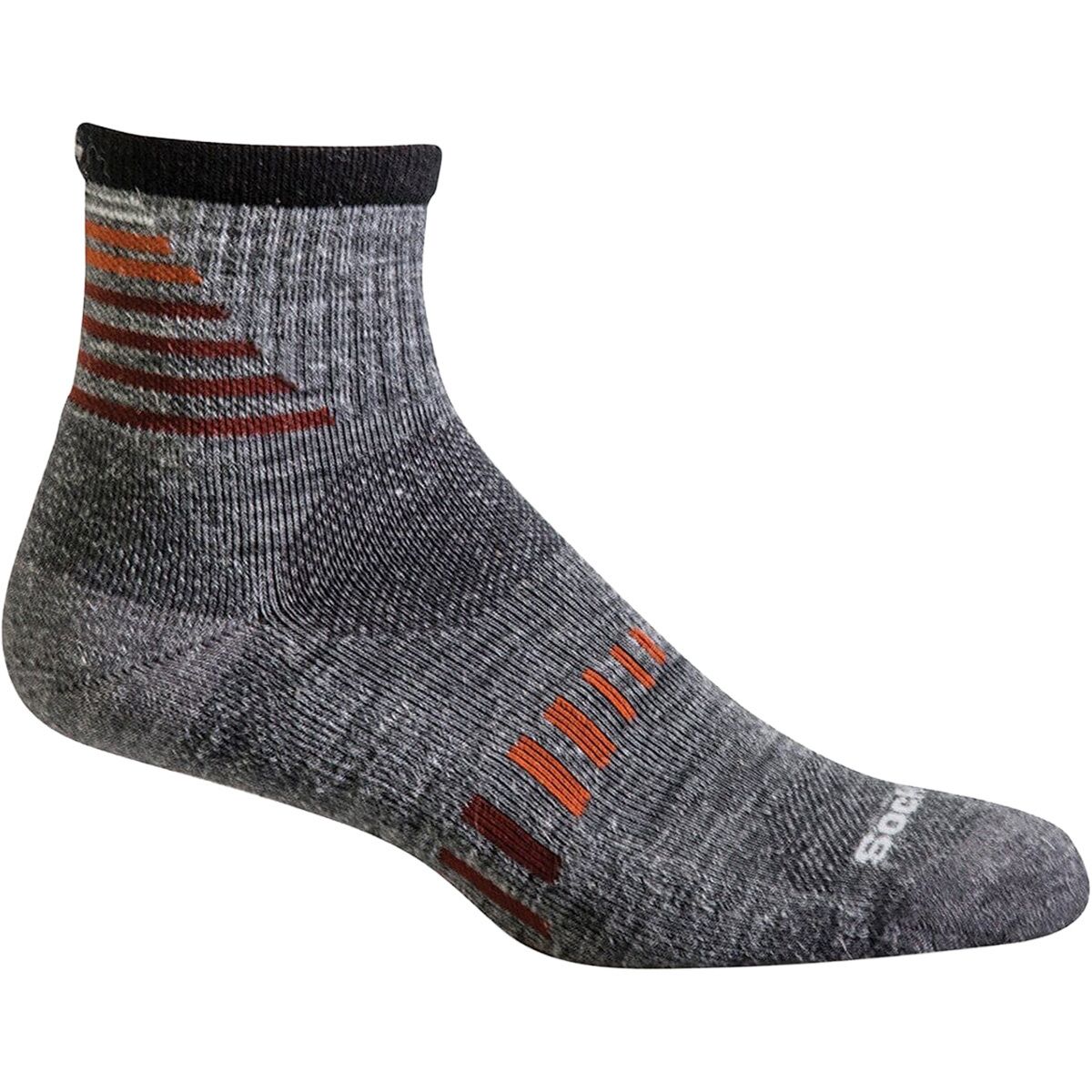 Image of Sockwell Ascend II Quarter Sock - Men's Grey, L/XL