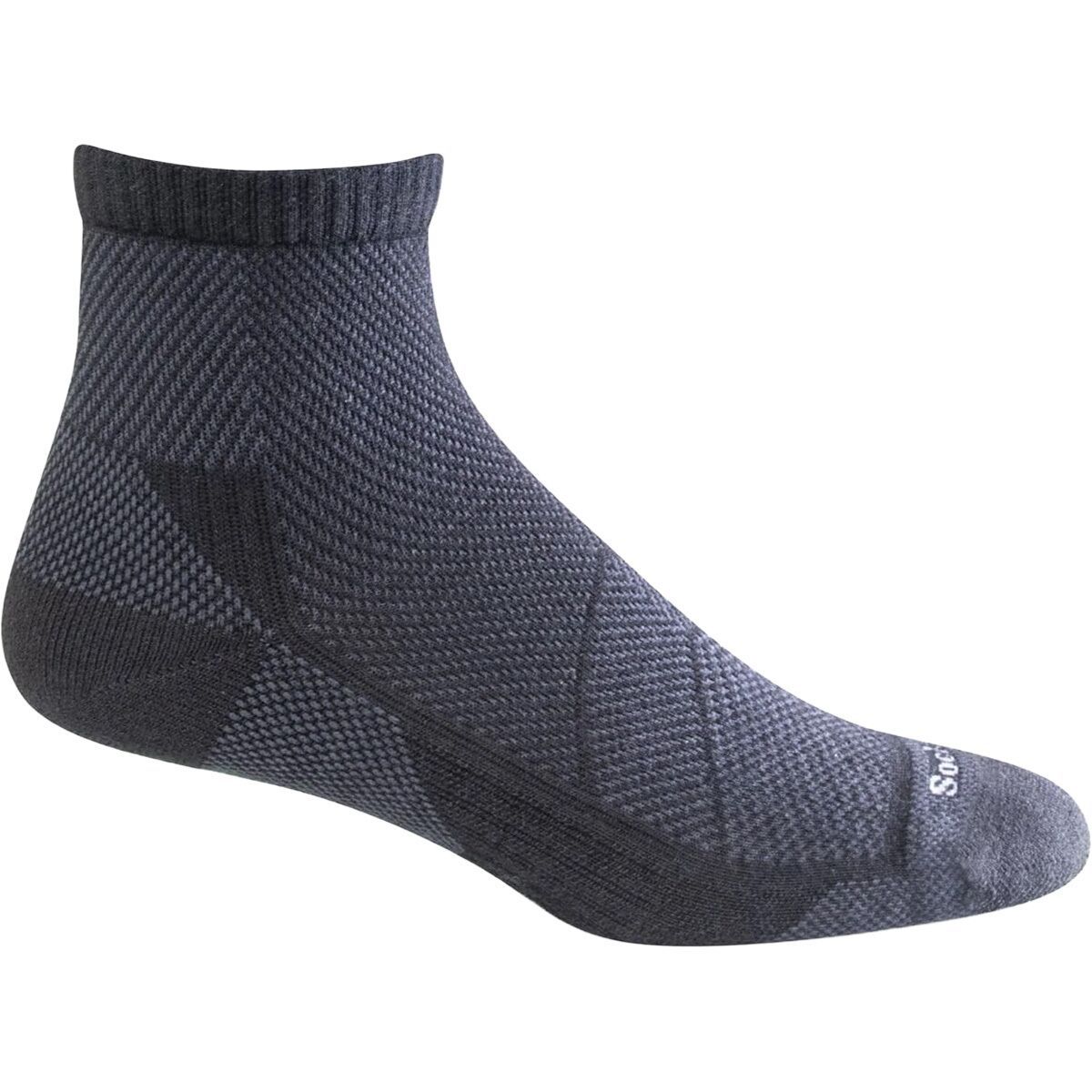 Image of Sockwell Elevate Quarter Sock - Men's Black, M/L