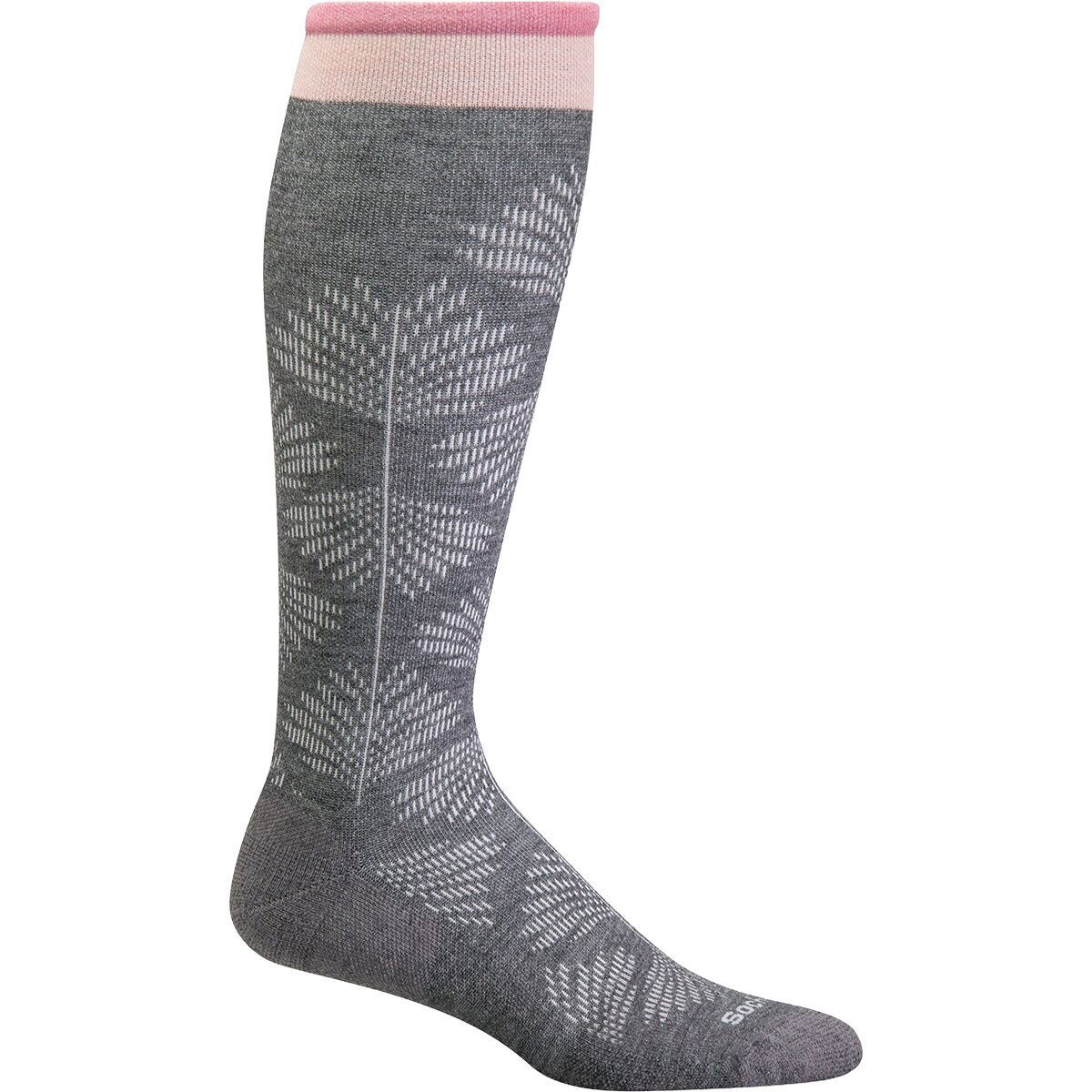 Image of Sockwell Full Floral Wide Calf Sock - Women's Charcoal, M/L