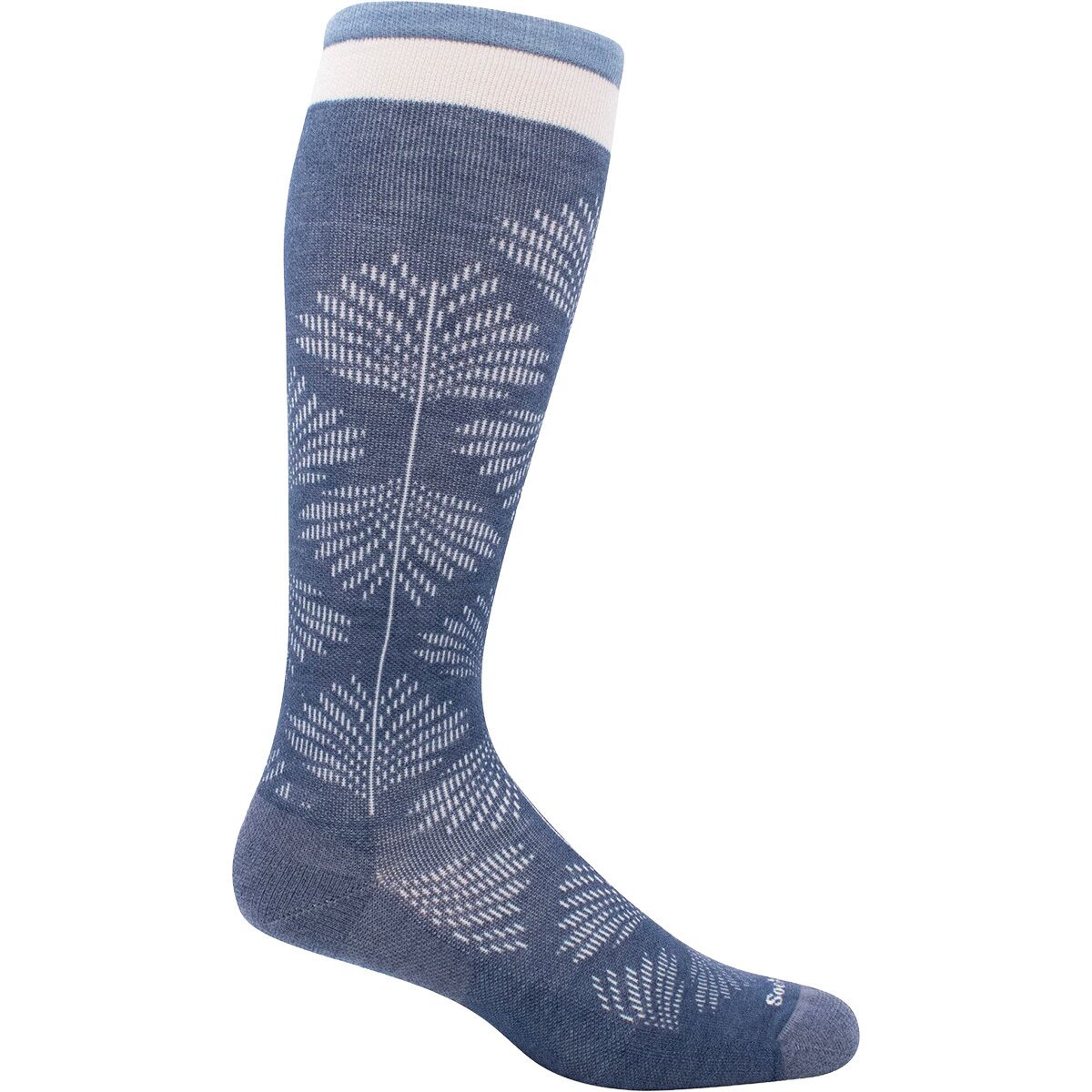 Image of Sockwell Full Floral Wide Calf Sock - Women's Denim, M/L