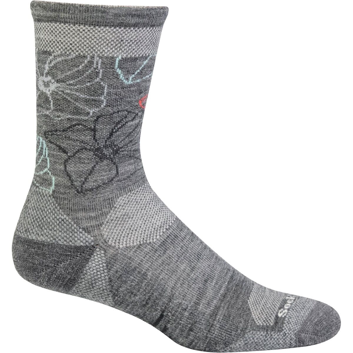 Image of Sockwell Petal Power Sock - Women's Grey, S/M