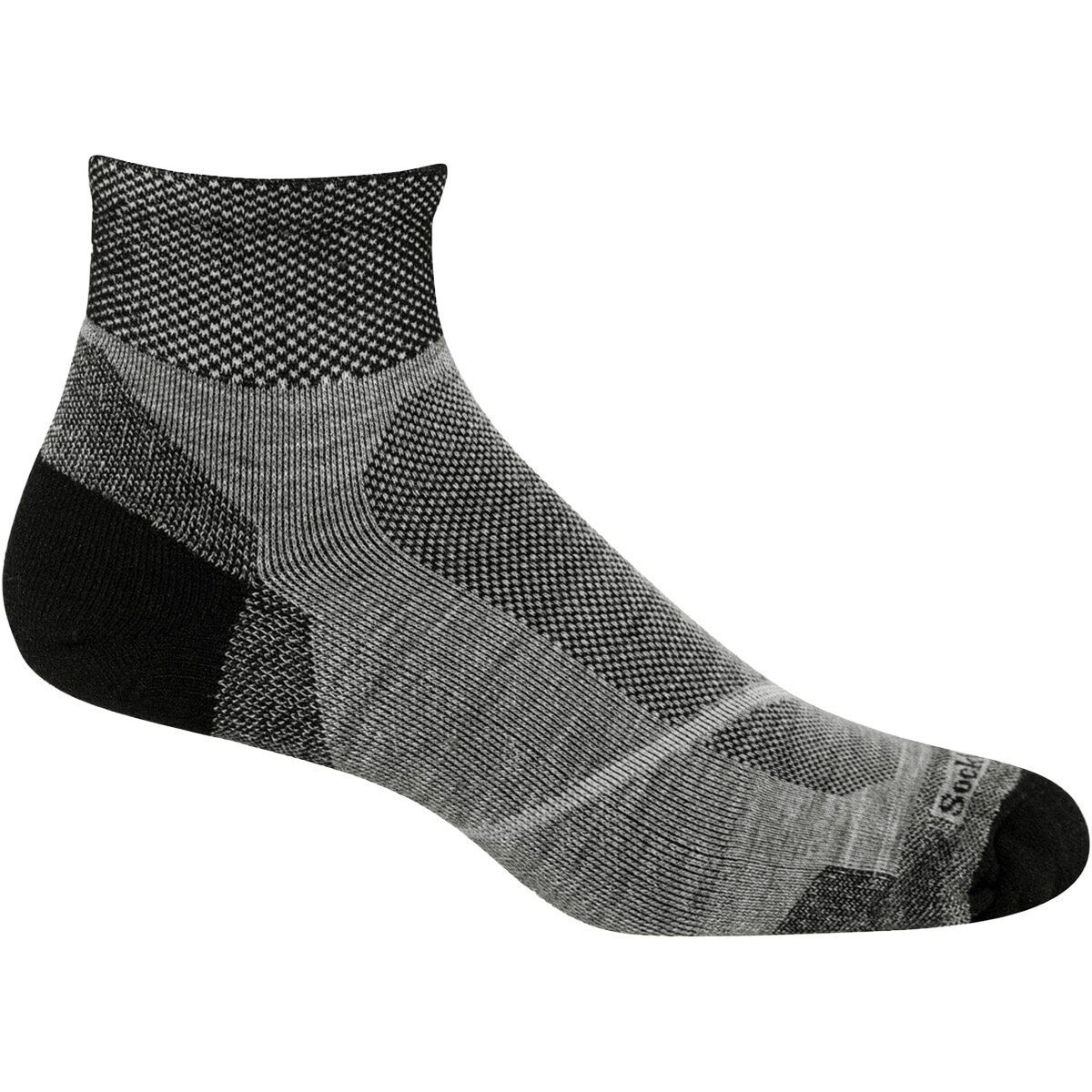 Image of Sockwell Pulse Quarter Sock - Men's Light Grey, L/XL