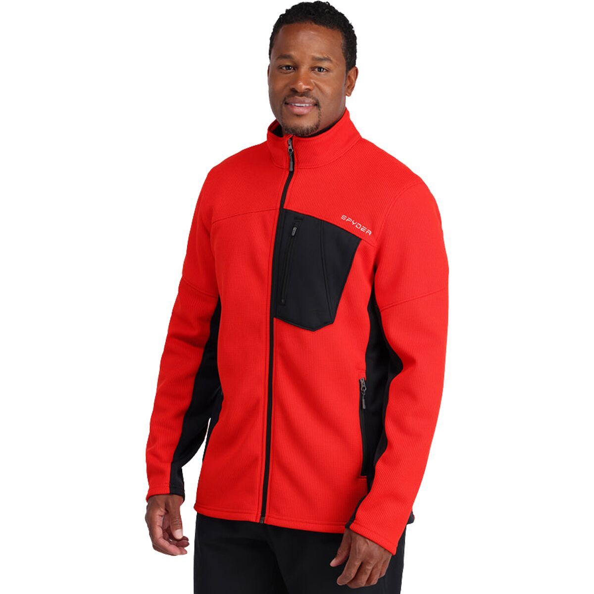 Spyder Bandit Full-Zip Sweater - Men's Volcano Black, 3XL