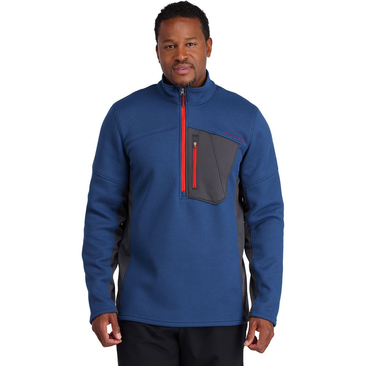Spyder Bandit Half-Zip Sweater - Men's Abyss Volcano, XXL