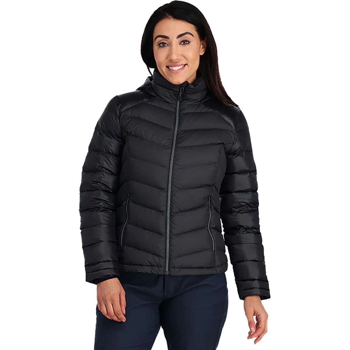 Spyder Timeless Hooded Down Jacket - Women's Black/Black, L