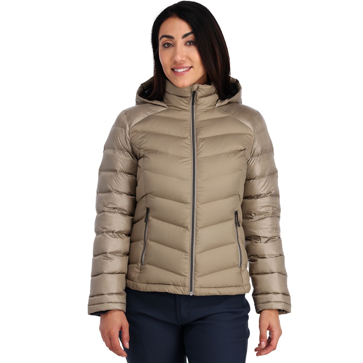 Spyder Timeless Hooded Down Jacket - Women's Cashmere, L